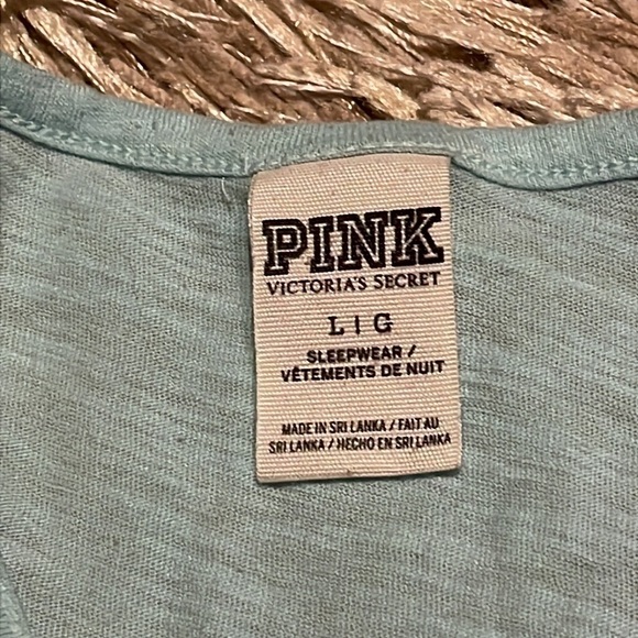 Pink‎ Victoria’s Secret Blue Tank Top sz Large - Picture 4 of 8